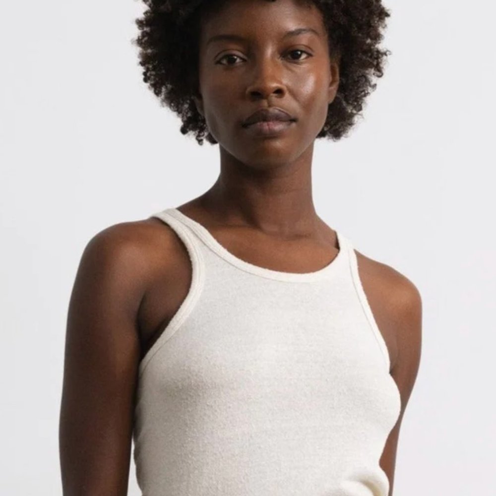 Ozma Boy Tank, Raw Silk, Natural